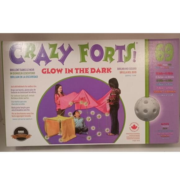 Crazy Forts 69 piece Glow in the Dark Great For Kids! EUC - Picture 1 of 7